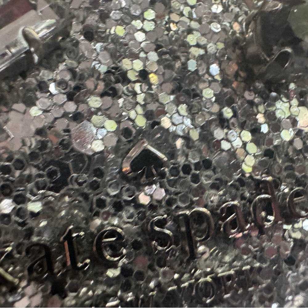Kate Spade Silver Glitter Clutch - Picture 5 of 9